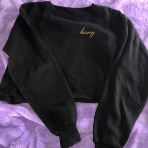 long sleeve cropped sweater